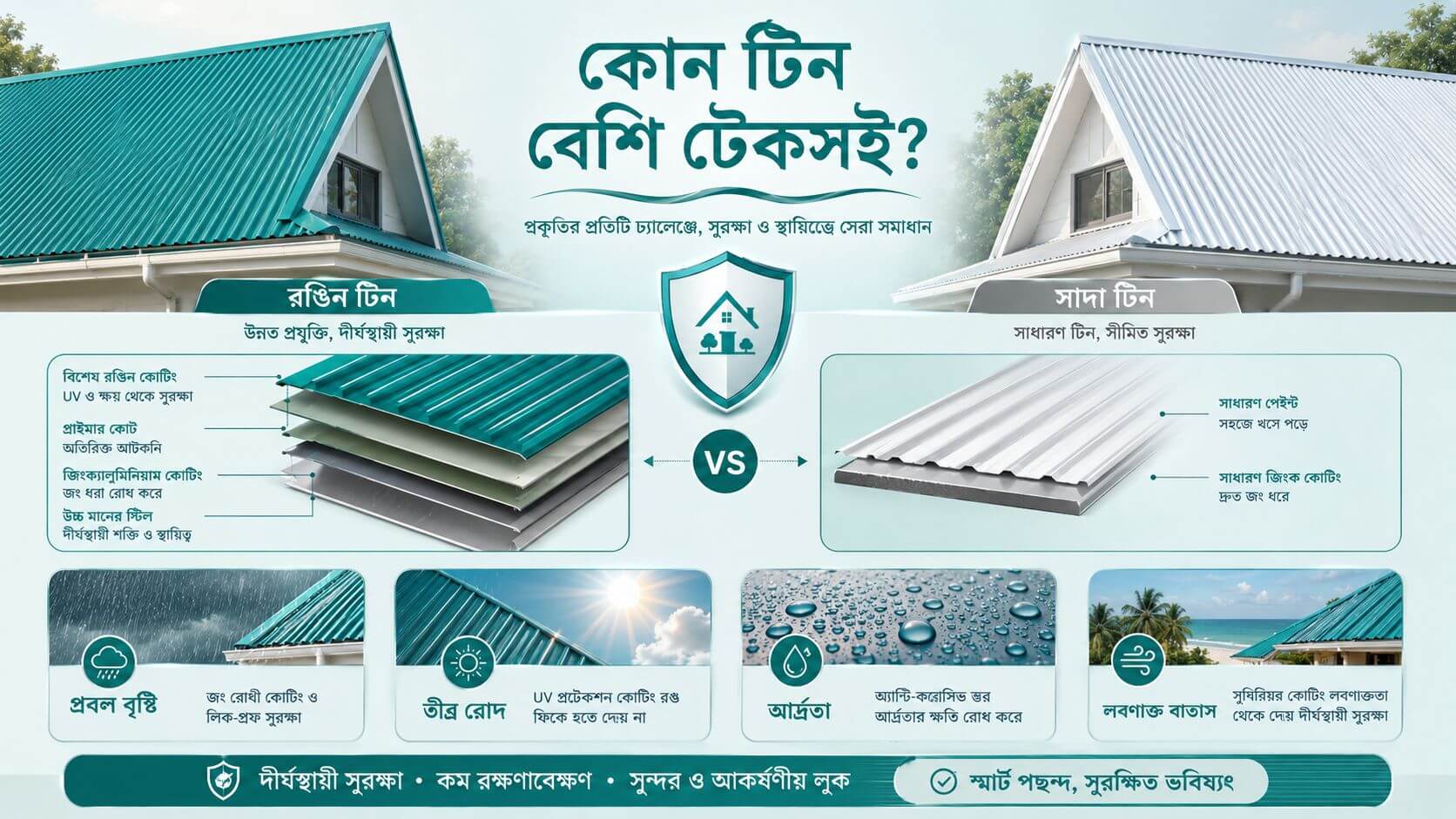 রঙিন টিন ভালো নাকি সাদা টিন ভালো? সম্পূর্ণ তুলনামূলক বিশ্লেষণ 7 কোন টিন বেশি টেকসই