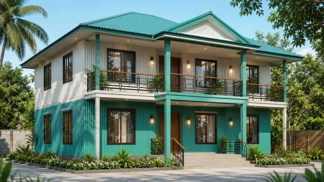 Duplex-Style Tin House