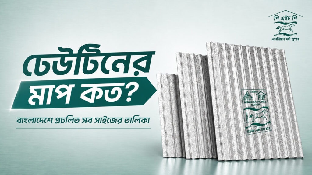 ঢেউটিনের মাপ কত? বাংলাদেশে প্রচলিত সব সাইজের তালিকা
