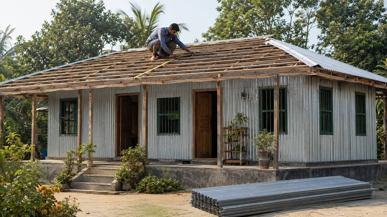 Tin Roof Installation Guide and What to Know Before Choosing Tin 2 টিনের চাল